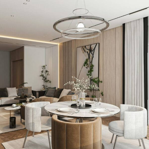 Stylish interior of Castle Hill apartments for sale featuring contemporary open-plan design by Verde Properties